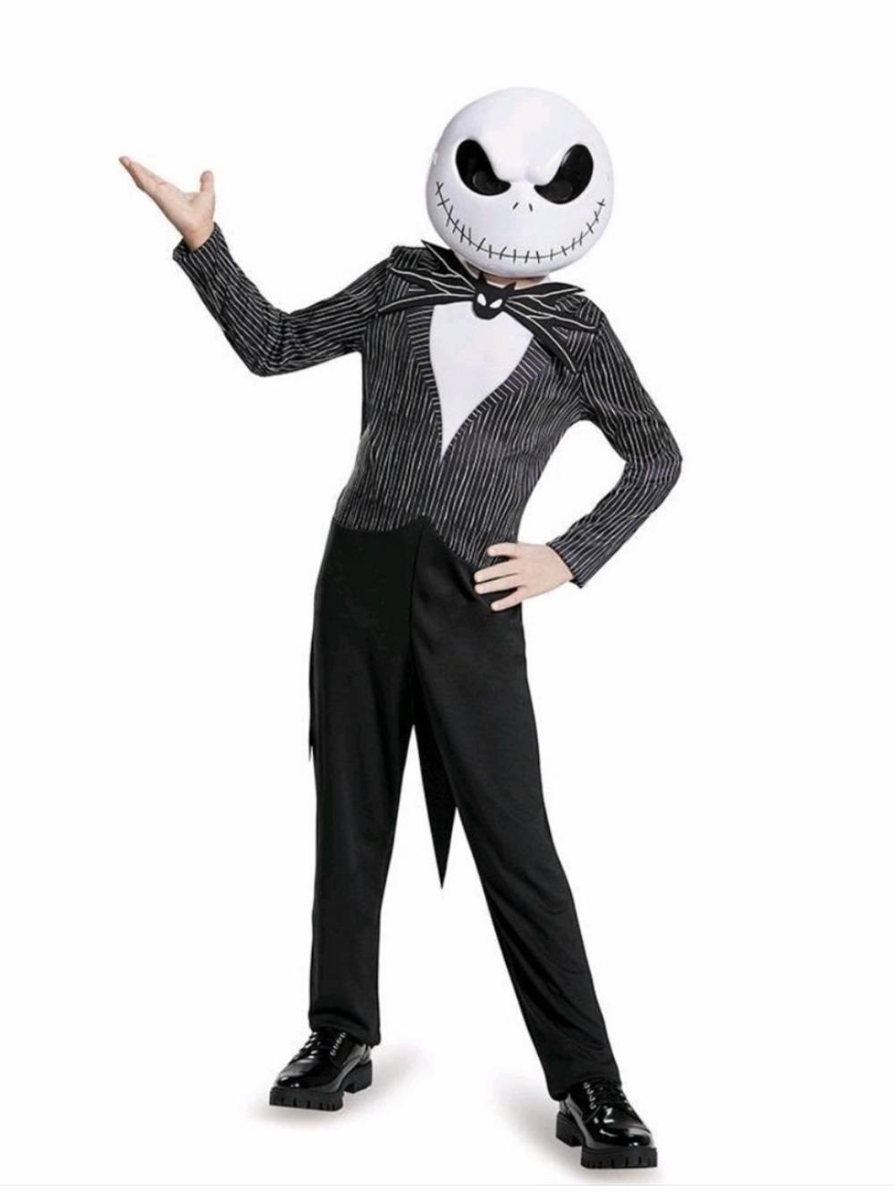 Jack Skellington Kids Black Pinstripe Costume